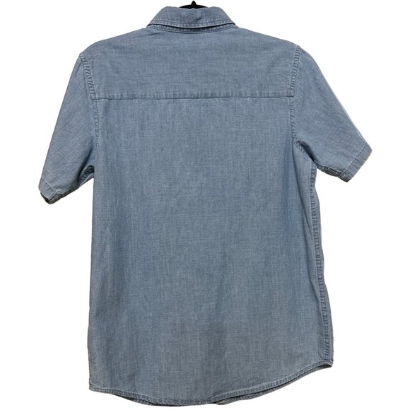 Wonder Nation Brand Light Blue Color Button-Down Shirt Cotton Boy's Size XXL(18) - Picture 2 of 11